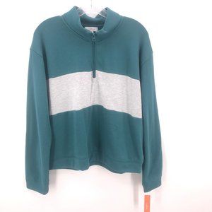 🎪NWT Colsie teal grey zip sweatshirt